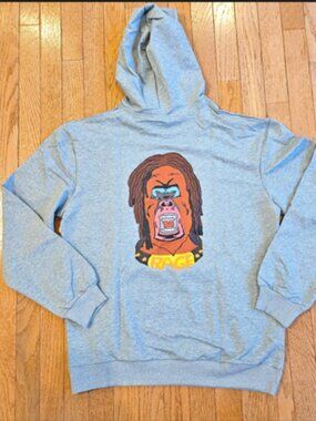 RAGE Set Gorilla Bold Graphic Hoodie + Joggers • Dark Gray • L • NEW • Men’s